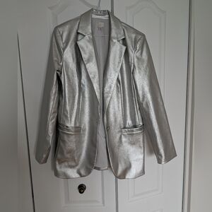 Metallic Silver Blazer